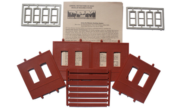 Design Preservation Models (DPM) 30133 - Modular Building System - Dock Level Rectangular Window  - HO Scale Kit