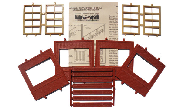 Design Preservation Models (DPM) 30143 - Modular Building System - Dock Level Victorian Window  - HO Scale Kit