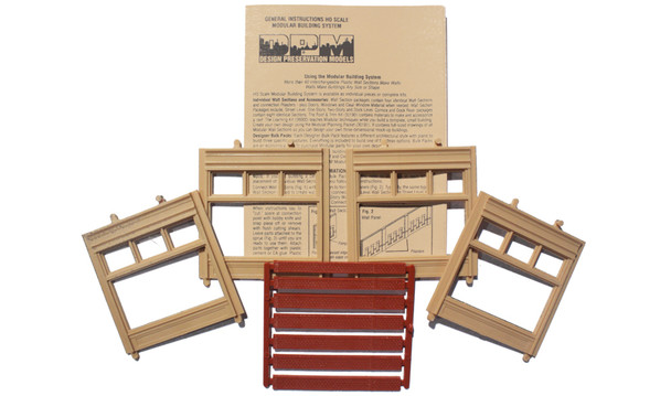 Design Preservation Models (DPM) 30162 - Modular Building System - Street Level 20th Century Window  - HO Scale Kit