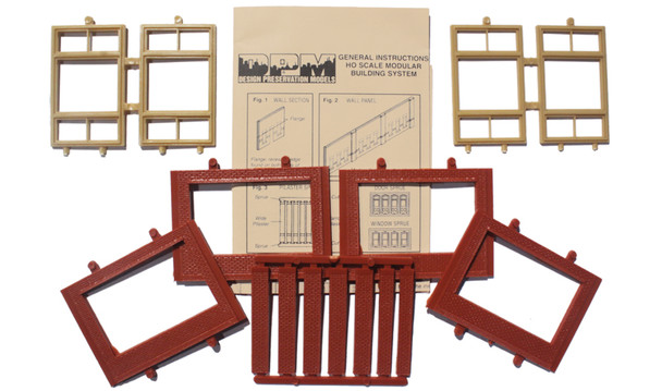 Design Preservation Models (DPM) 30167 - Modular Building System - One-Story 20th Century Window  - HO Scale Kit