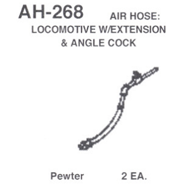 Details West AH-268 - Air Hose: Loco w/ Exentsion & Angle Cock - HO Scale