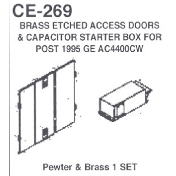 Details West CE-269 - Brass Etched Access Doors & Starter Box - HO Scale