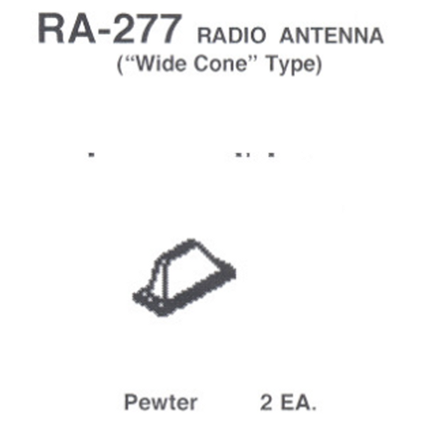 Details West RA-277 - Radio Antenna (Wide Cone Type) - HO Scale