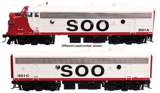 PRE-ORDER: Walthers Proto 920-49554 - EMD FP7 & F7B DC Silent Soo Line (SOO) 501A & 501C - HO Scale