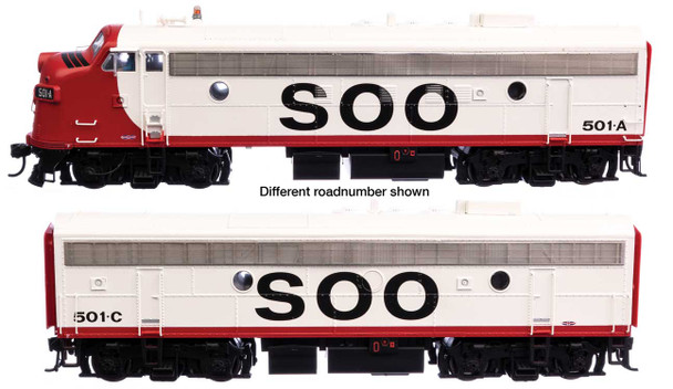 PRE-ORDER: Walthers Proto 920-42554 - EMD FP7 & F7B w/ DCC and Sound Soo Line (SOO) 501A & 501C - HO Scale