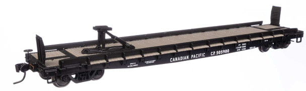 Walthers Mainline 910-50502 - 53' GSC Piggyback Service Flatcar Canadian Pacific (CP) 505980 - HO Scale