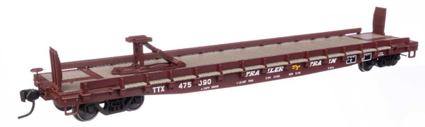 Walthers Mainline 910-50513 - 53' GSC Piggyback Service Flatcar TTX 475090 - HO Scale