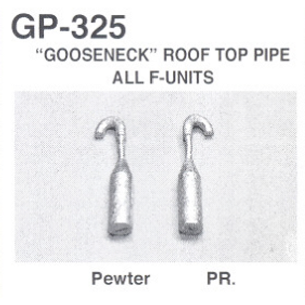 Details West GP-325 - Gooseneck Roof Top Pipe All F-Units - HO Scale