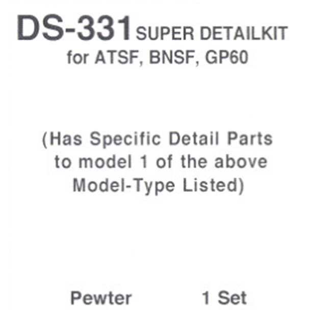 Details West DS-331 - Super Detail Kit for GP60 - HO Scale