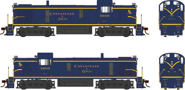 Bowser 25193 - ALCo RS-3 DC Silent Chesapeake & Ohio (C&O) 5600 - HO Scale
