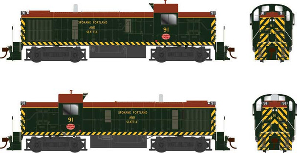 Bowser 25229 - ALCo RS-3 DC Silent Spokane, Portland and Seattle (SP&S) 91 - HO Scale