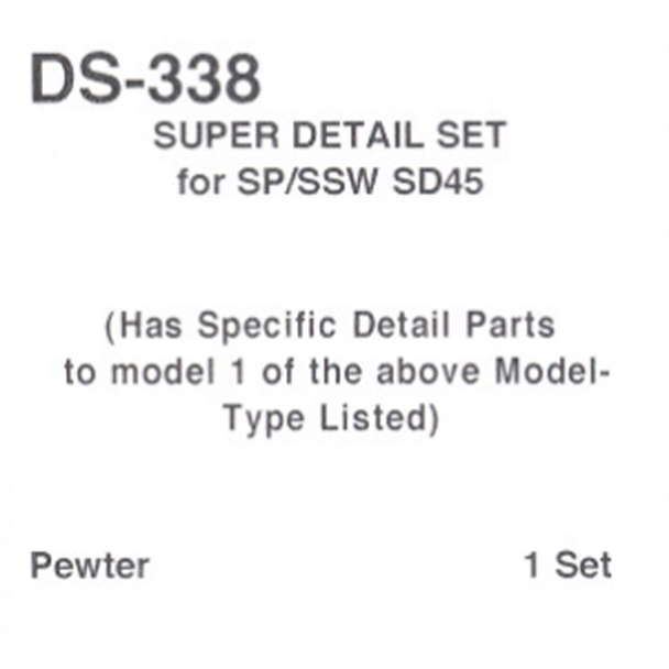 Details West DS-338 - Super Detail Set for SP/SSW SD45 - HO Scale