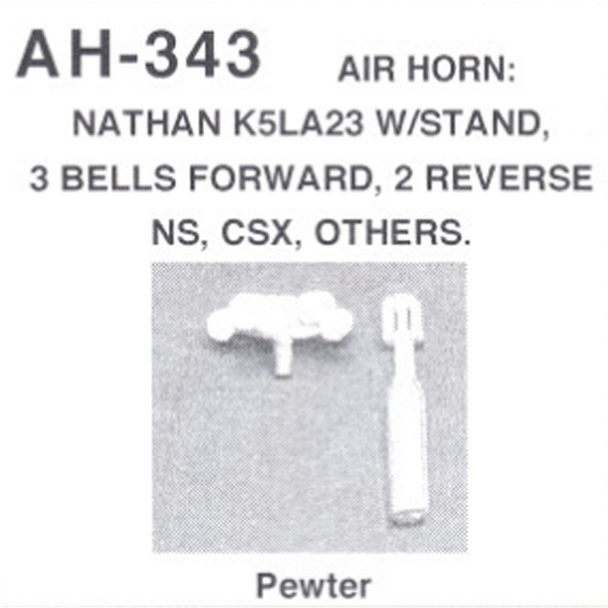 Details West AH-343 - Air Horn: Nathan K5LA23 w/ Stand - HO Scale