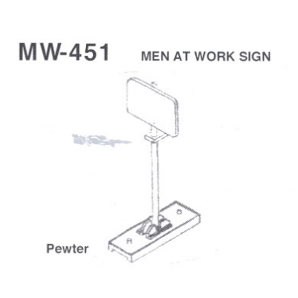 Details West MW-451 - Men at Work sign - HO Scale