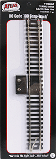 Atlas 840 - Code 100 9" Straight Terminal Section  - HO Scale