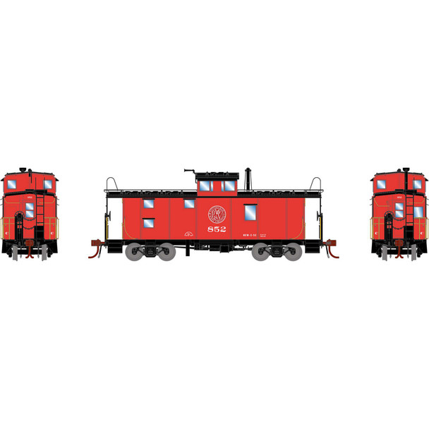 Athearn Genesis 78586 - ICC Caboose w/ Lights Pittsburgh and West Virginia (P&WV) 852 - HO Scale