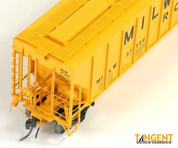 Tangent Scale Models 21036-01 - PS4427 High Side Covered Hopper Milwaukee Road (MILW) 97885 - HO Scale
