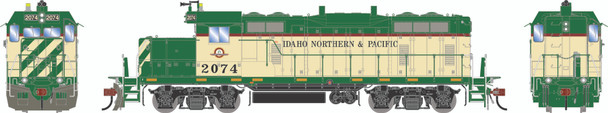 PRE-ORDER: Athearn Genesis 1494 - EMD GP7u DC Silent Idaho Northern and Pacific Railroad (INPR) 2074 - HO Scale