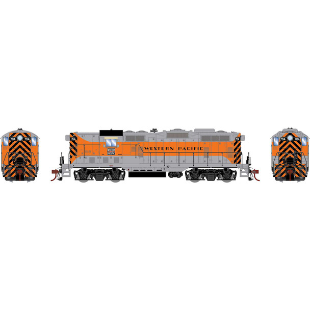 Athearn Genesis 82614 - EMD GP7 DC Silent Western Pacific (WP) 704 - HO Scale