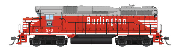 PRE-ORDER: Broadway Limited 9132 - EMD GP30 w/ DCC and Sound Chicago, Burlington & Quincy (CB&Q) 970 - HO Scale