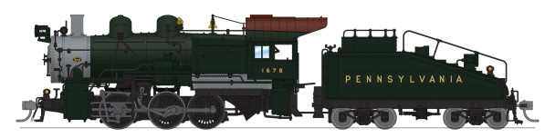 PRE-ORDER: Broadway Limited 9175 - B6SB 0-6-0 w/ DCC and Sound Pennsylvania (PRR) 1678 - HO Scale