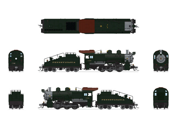 PRE-ORDER: Broadway Limited 9181 - B6SB 0-6-0 DC Silent Pennsylvania (PRR) 909 - HO Scale