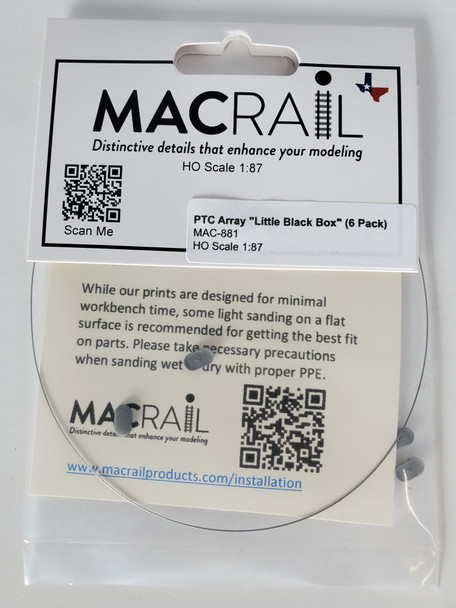 MACRail 881 - PTC Array "Little Black Box" (6 Pack)  - HO Scale