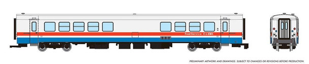 Rapido 525103 - RTL Turboliner Single Car Amtrak (AMTK) Coach/Snack Bar #183: Phase III Early - N Scale