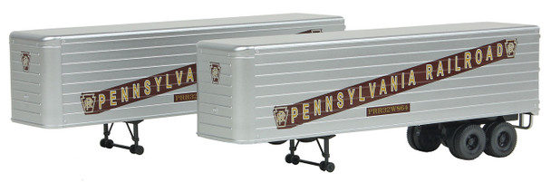 Walthers SceneMaster 949-2405 - 35' Fluted-Side Trailer 2-Pack Pennsylvania (PRR)  - HO Scale