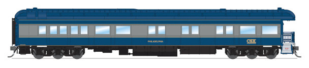 PRE-ORDER: Broadway Limited 8953 - Pullman Heavyweight Business Car CSX (CSXT) "Philadelphia" - HO Scale