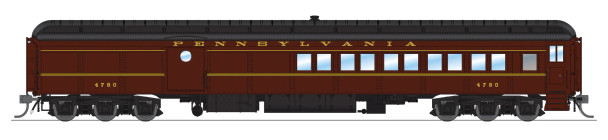 PRE-ORDER: Broadway Limited 8982 - Pullman Coach-Baggage Combine Pennsylvania (PRR) 4780 - HO Scale