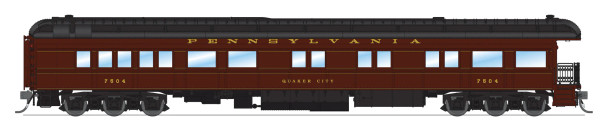 PRE-ORDER: Broadway Limited 8971 - Z74D Business Car Pennsylvania (PRR) 7504, "Quaker City" - HO Scale