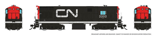 PRE-ORDER: Rapido 44034 - FM H16-44 DC Silent Canadian National (CN) 2202 - HO Scale