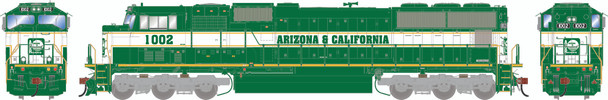 PRE-ORDER: Athearn Genesis 1603 - EMD SD70M DC Silent Arizona and California Railroad (ARZC) (GWRR) 1002 - HO Scale