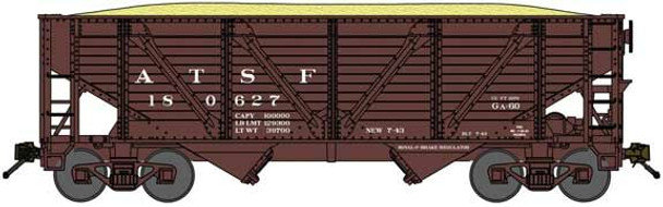 Bluford Shops 63191 - 2-Bay War Emergency Composite Hopper w/ Sulfer Load Atchison, Topeka and Santa Fe (ATSF) 180773 - N Scale