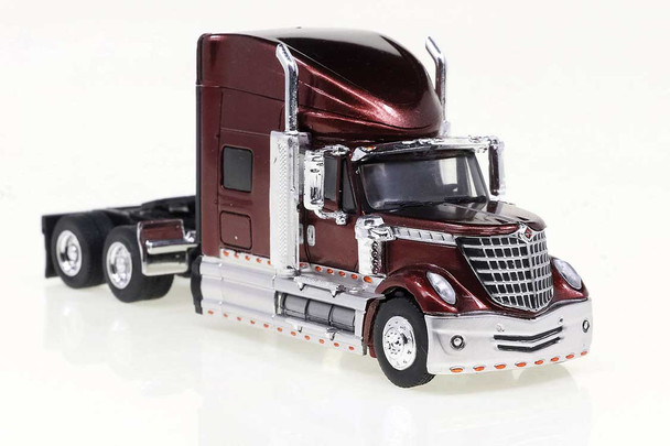 Brekina 85826 - 2010 International Lonestar Sleeper-Cab Semi Tractor, Metallic Red  - HO Scale