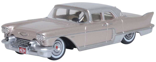 Oxford Diecast 87CE57004 - 1957-1965 Cadillac Eldorado Brougham Sandalwood Beige, White - HO Scale