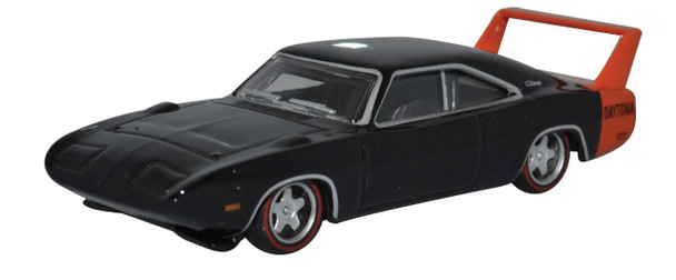 Oxford Diecast 87DD69001 - 1969 Dodge Charger Daytona Black, Red - HO Scale