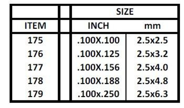 Evergreen 179 - Styrene Strip .100 x .250