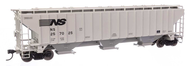 Walthers Mainline 910-49047 - 57' Trinity 4750 3-Bay Covered Hopper Norfolk Southern (NS) 257025 - HO Scale