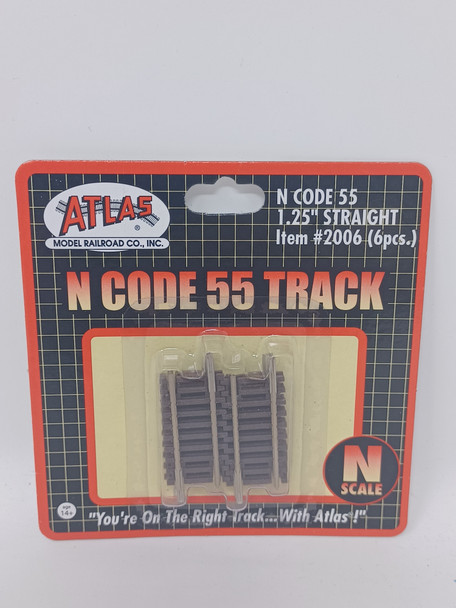 Atlas 2006 - Code 55 1-1/4" Straight 6 pcs  - N Scale