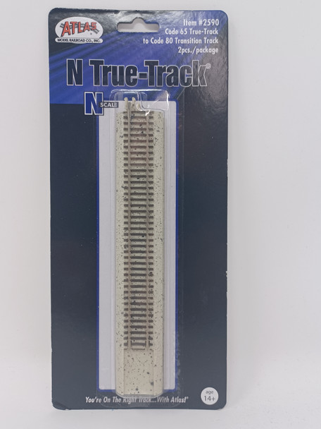 Atlas 2590 - Code 80 to Code 65 True-Track Transition Track  - N Scale