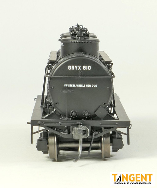 Tangent Scale Models 11525-01 - 6,000 Gallon 3 Dome Tank Car GRYX John H Grace Black Lease 810 - HO Scale