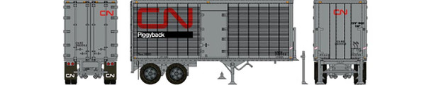 Rapido 403089 - 26' Can-Car Dry Van Trailer w/side door Canadian National (CN) 260109 - HO Scale