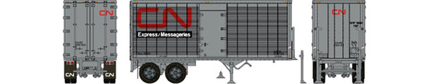 Rapido 403091 - 26' Can-Car Dry Van Trailer w/side door Canadian National (CN) 206152 - HO Scale