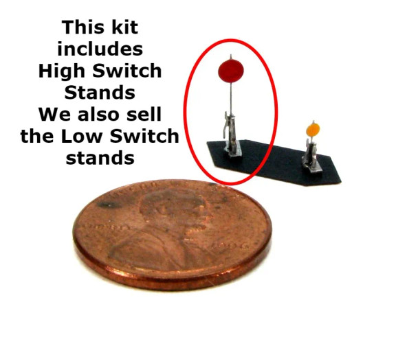 Showcase Miniatures 580 - Common Standard High Switch Stands  - N Scale Kit