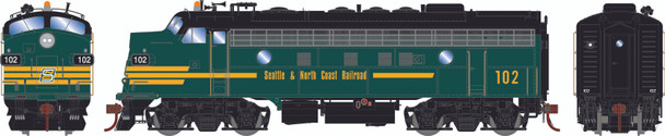 PRE-ORDER: Athearn Genesis 1710 - EMD F7A DC Silent Seattle & North Coast (SNCT) 102 - HO Scale