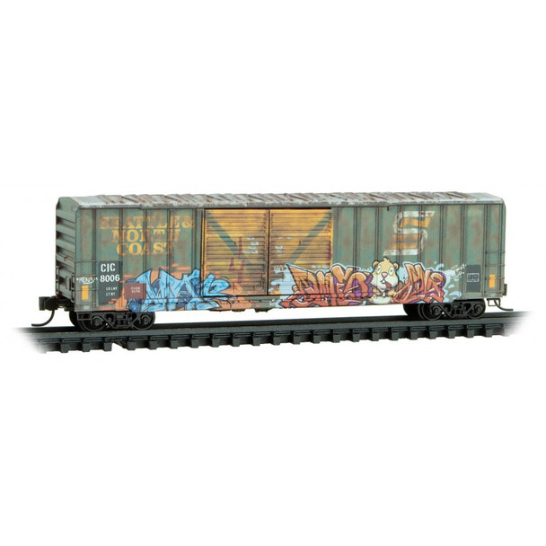 Micro-Trains Line 03044241 - 50' Rib Side Box Car, Double Doors w/o Roofwalk Cedar Rapids and Iowa City Railway (CIC) 8006 - N Scale