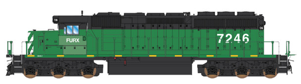 InterMountain 69387-01 - EMD SD40-2 DC Silent First Union Rail (FURX) 7246 - N Scale