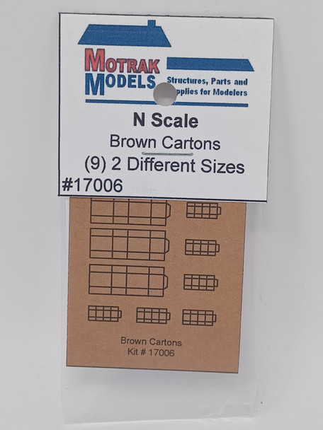 Motrak Models 17006 - Brown Carton Boxes  - N Scale Kit